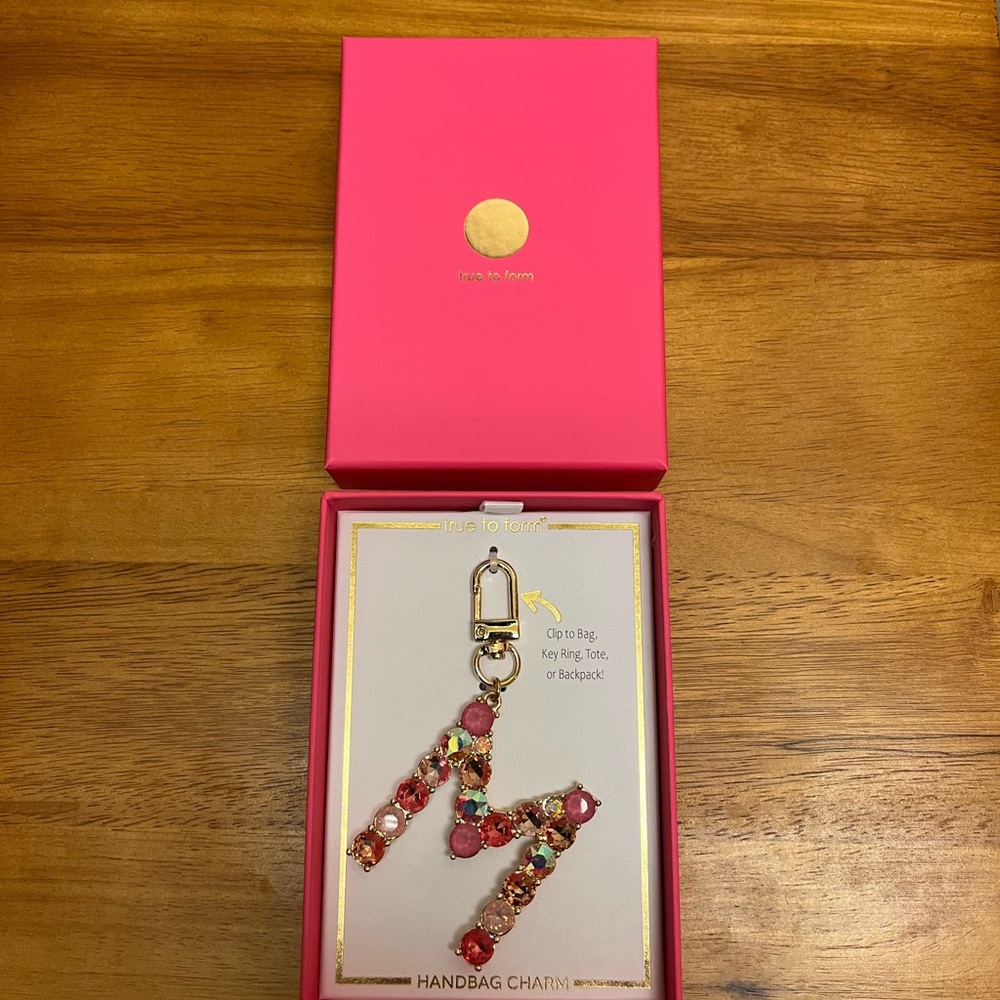 True To Form: Initial Bag Charm, Initial Key Ring - Picture 2 of 5